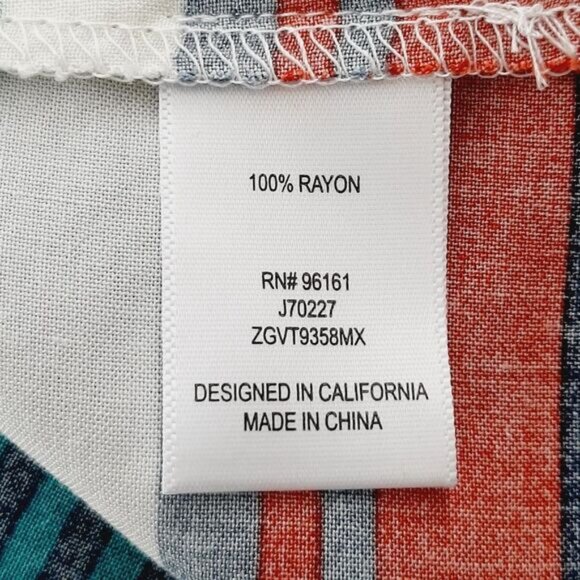 GYPSIES & MOONDUST Stripe Pattern Light Fit & Flare Dress Red White & Blue Sz L - Picture 15 of 15